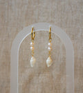 Pearl and Shell Dangle Earrings