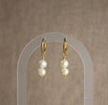 Double Pearl Hoop Earrings